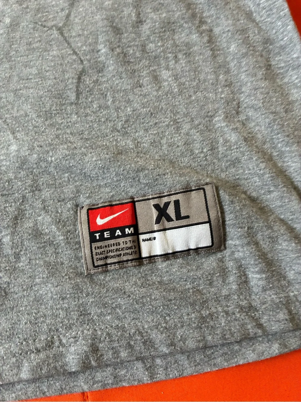 Nike Men's Gray Texas Longhorns Short Sleeve Tee with Orange Logo XL